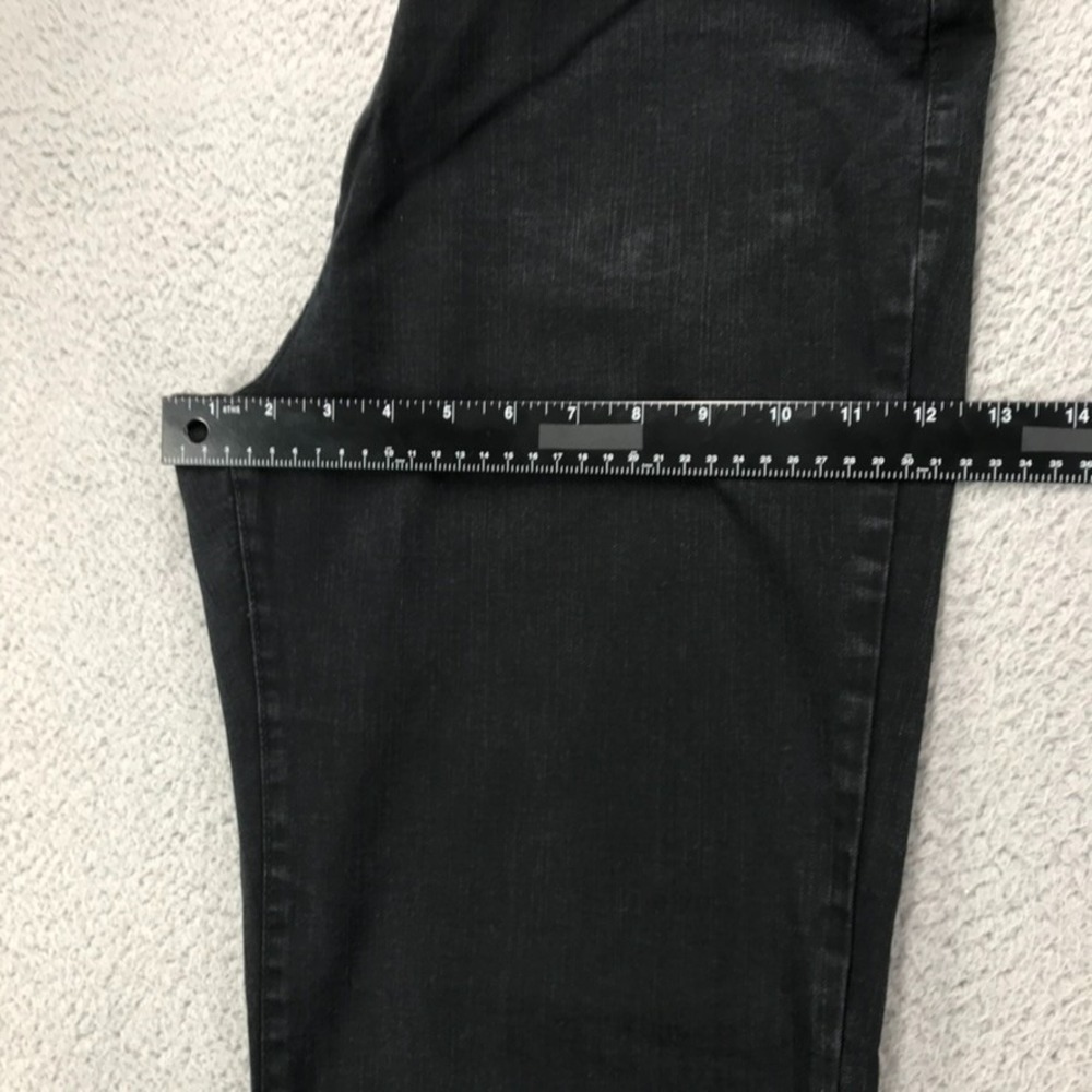 LEVIS 512 Size 16M Bootcut Black Denim Perfectly Slimming High Rise - Picture 12 of 16